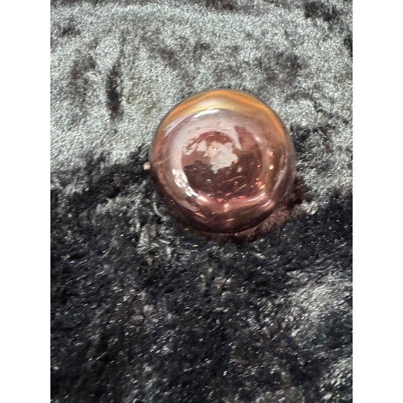 Vintage Italy Blown Glass Apple Paperweight With Leaf Design Purple - Picture 4 of 6